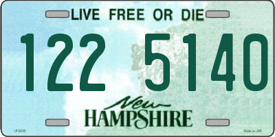NH license plate 1225140