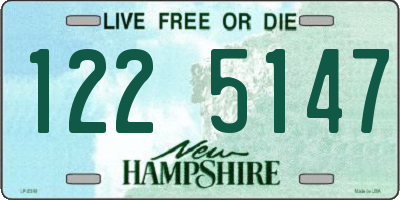 NH license plate 1225147