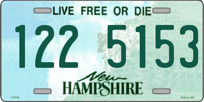 NH license plate 1225153