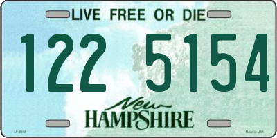 NH license plate 1225154