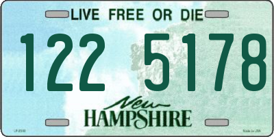 NH license plate 1225178