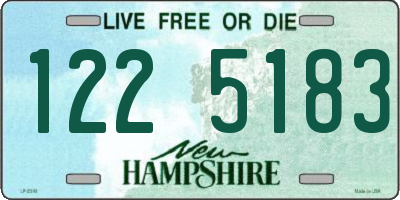 NH license plate 1225183
