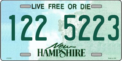 NH license plate 1225223