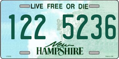 NH license plate 1225236