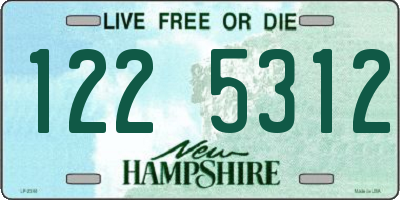 NH license plate 1225312