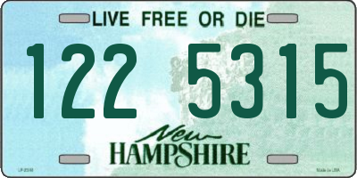 NH license plate 1225315
