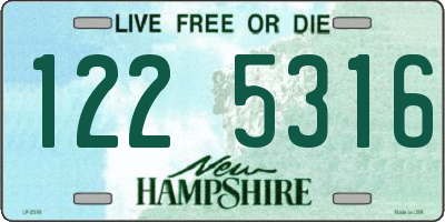 NH license plate 1225316