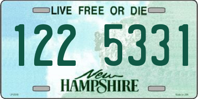 NH license plate 1225331