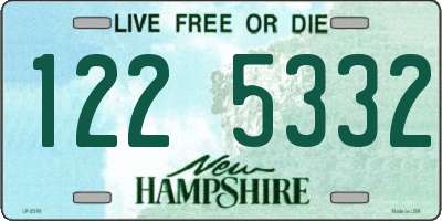 NH license plate 1225332