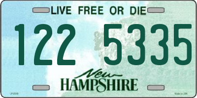 NH license plate 1225335