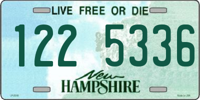 NH license plate 1225336