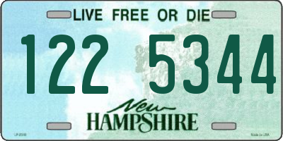 NH license plate 1225344