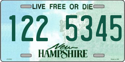 NH license plate 1225345