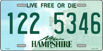 NH license plate 1225346