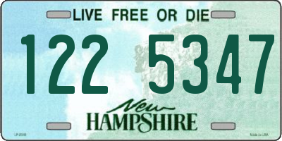 NH license plate 1225347