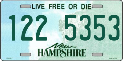 NH license plate 1225353