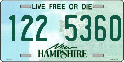 NH license plate 1225360