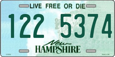 NH license plate 1225374