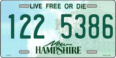 NH license plate 1225386