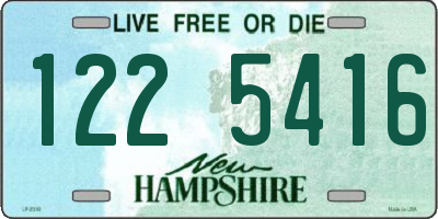NH license plate 1225416