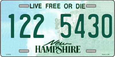NH license plate 1225430