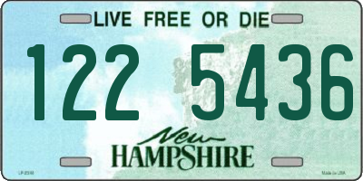 NH license plate 1225436