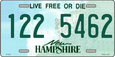 NH license plate 1225462