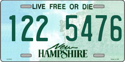 NH license plate 1225476