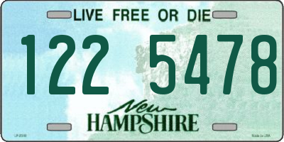 NH license plate 1225478