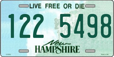 NH license plate 1225498