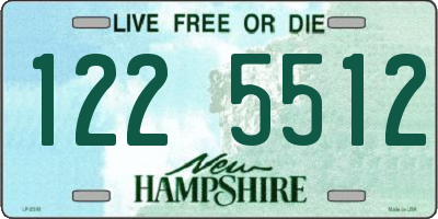 NH license plate 1225512