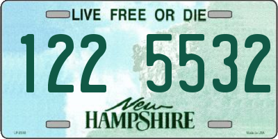 NH license plate 1225532