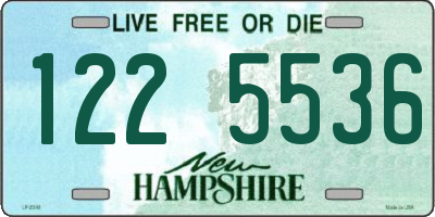 NH license plate 1225536