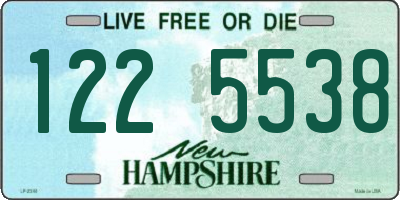 NH license plate 1225538