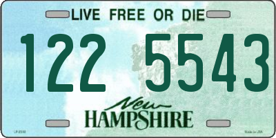 NH license plate 1225543