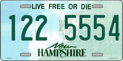 NH license plate 1225554