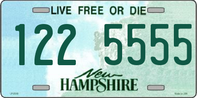 NH license plate 1225555