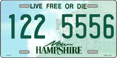 NH license plate 1225556