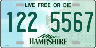 NH license plate 1225567