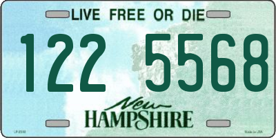 NH license plate 1225568