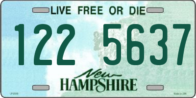 NH license plate 1225637