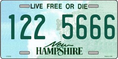 NH license plate 1225666