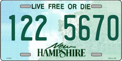 NH license plate 1225670