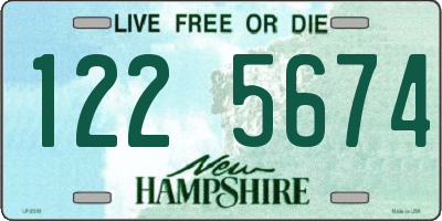 NH license plate 1225674