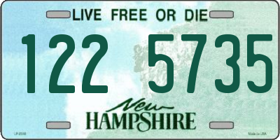 NH license plate 1225735
