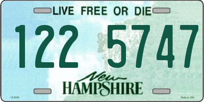 NH license plate 1225747
