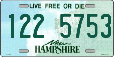 NH license plate 1225753