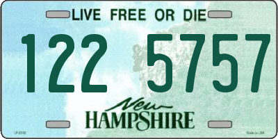 NH license plate 1225757
