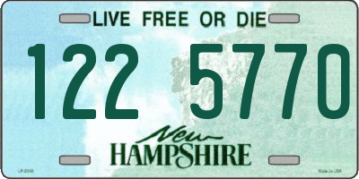 NH license plate 1225770