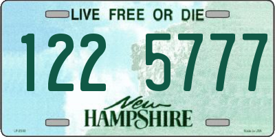 NH license plate 1225777